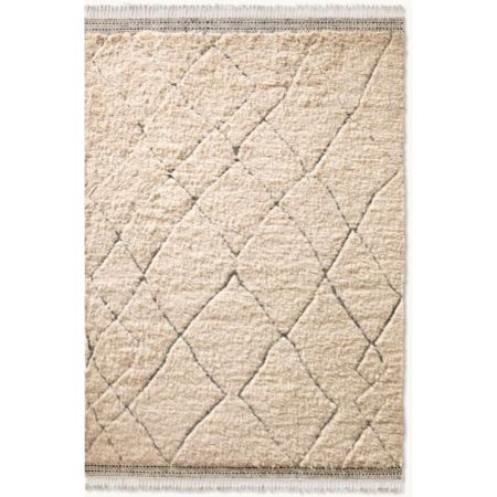 Fog Colour Moroccon Design Handmade Wool Rug